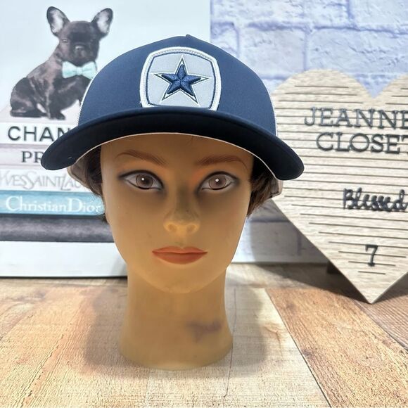 HOOEY DALLAS COWBOYS SNAPBACK HAT GREY W/GREY & NAVY STAR LOGO - Picture 2 of 8